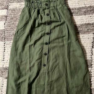 CUTE madewell mid skirt army green